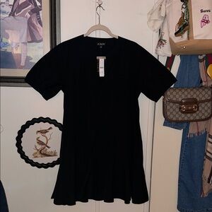 J. Crew Elegant Black Dress with Flared Hem